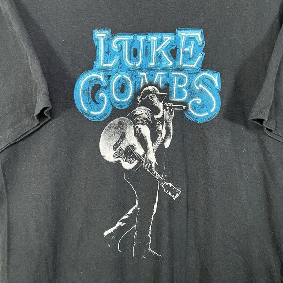 Luke Combs The Middle Of Somewhere Tour Concert T Shirt Size Large Black SS - Picture 3 of 9